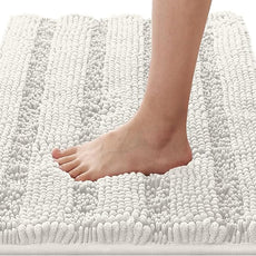 H.VERSAILTEX Bath Rugs for Bathroom Non Slip Bath Mats Extra Thick Chenille Striped Rug 20