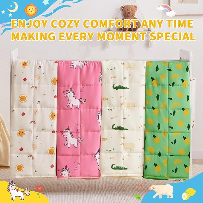 anfie Weighted Blanket Kids (36"x48" 5lbs) Weighted Blanket Cooling Blanket for Sleeping,Throw Size Breathable Blanket with Premium Glass Bead(Beige Animal)