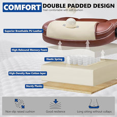 PU Leather Executive Office Chair, Ergonomic Mid-Back Computer & Gaming Chair with Adjustable Height, Rolling Swivel & Flip-Up Armrests, Comfy Padded Seat for Home Office-Brown