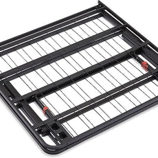 Amazon Basics Foldable Metal Platform Bed Frame with Tool Free Setup, 18 Inches High, Sturdy Steel Frame, No Box Spring Needed, Twin, Black
