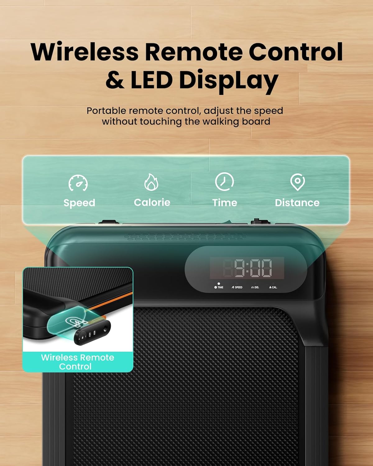 Walking Pad, Under Desk Treadmill with Incline for Home Office 2.5HP Portable Walking Treadmill with 265 Lbs Weight Capacity Walking Machine, Remote Control, LED Display Dormly