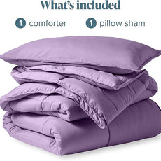Bare Home Comforter Set - Extra Long Size - Ultra-Soft - Goose Down Alternative - Premium 1800 Series - All Season Warmth (Twin/Twin XL, Lavender)