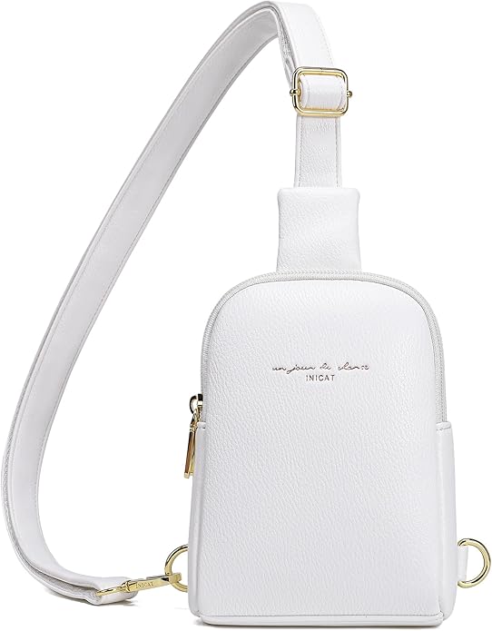 INICAT Travel Small Crossbody Sling Bags Women Cross Body Purses Passport Holder Vegan Leather Fanny Packs Birthday Gifts
