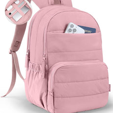 Travel Backpack for Women, 15.6 Inch College Laptop Backpack, Water Resistant Work Backpacks, Cute Quilted Bookbag