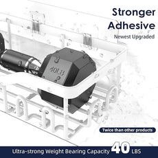 Shower Caddy Adhesive Shower Organizer 7-Pack, Rustproof Stainless Steel Bathroom Shelves, Large Capacity No-Drill Rack Storage Accessories with Soap Dish Toothbrush Holder Hooks (White)