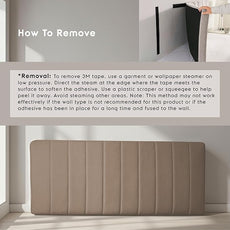 Hearth & Harbor Upholstered Twin Headboard - Easy Assemble Channel Stitched Headboard Twin Size - Wall Mounted Headboards with 3D Soundproof Wall Panels Peel & Stick Floating Headboards, Mocha