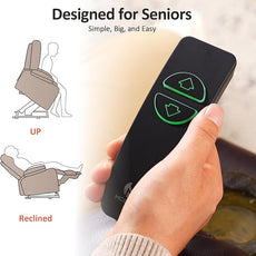 MCombo Power Lift Recliner Chair with Extended Footrest for Elderly People, Fabric 7283 (Burgundy, Large)