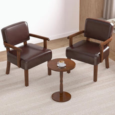 Accent Chair, PU Leather Living Room Chairs Oversize with Soft Seat and Armrests for Living Room Dinning Room Bedroom Reading Room Waiting Room
