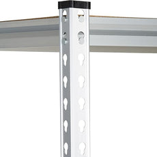 Amazon Basics Medium Duty Storage Shelving Double Post Press Board 5 Tier Shelf, Aluminum, 36 x 18 x 72