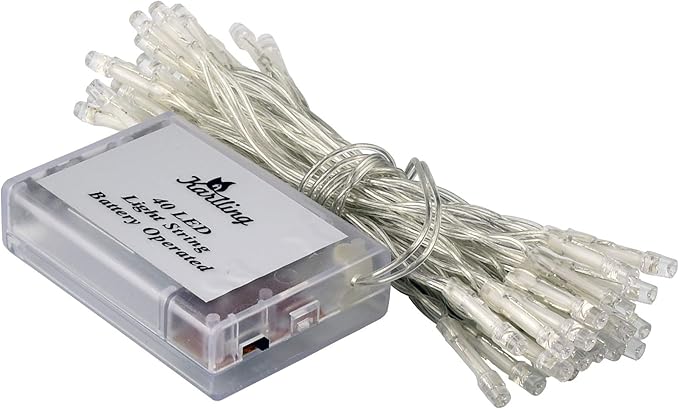 Karlling Battery Operated Warm White 40 LED Fairy Light String Xmas Party Decoration(Warm White,10 Pack)