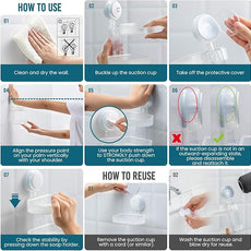 TAILI Double Layer Soap Dish Holder Suction Cup, Strong Sponge Holder for Shower, No Tools Soap Saver for Bathroom, Tub and Kitchen Sink, Shower Accessories, Drill-Free, Removable,Clear