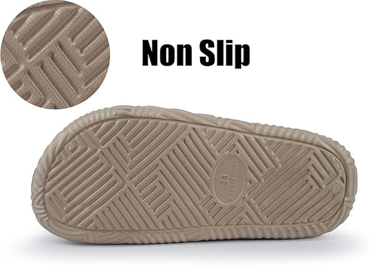 Weweya Slides for Women and Men - Bathroom Shower Shoes - Non Slip House Slippers - Lightweight Beach Sandals