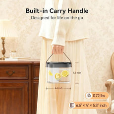 DIGIX Rechargeable Portable Humidifier-Smart Display,Night Light,Easy Clean,1.4L Small Humidifiers for Bedroom Baby, Personal Mini Humidifier for Travel Home Plants,3 Mist Modes, Auto Shut-Off (Black)