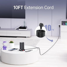 Surge Protector Power Strip Tower,10FT Extension Cord with Multiple Outlets, 12 AC 4 USB (1 USB C)，Mini Power Strip with USB Ports, Surge Protector Tower Overload Protection for Office, Desk
