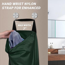 Laundry Bag with Shoulder Straps and Mesh Pocket Laundry Backpack Large Portable Laundry Hamper for College Laundromat Apartment (Green)