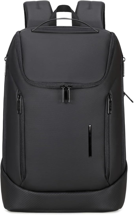 Shockproof Waterproof Laptop Backpack, 17-Inch Anti-Scratch Travel Backpack with Large Storage(Black/Gray/Green) (Black)