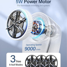 Bymore Fabric Shaver, Sweater Shaver Pill Remove Fuzz, Upgraded Efficient Lint Shaver Remover for Furniture Clothes Couch Cashmere(65mm Mesh, White)