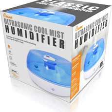 Crane Personal Ultrasonic Cool Mist Travel Humidifier and Vaporizer for Congestion Relief, 360° Adjustable Nozzle, Filter-Free .75 Liter Tank, Blue/White, Office Humidifier