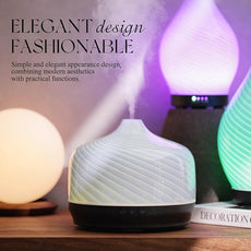 Porseme 500ml Glass Essential Oil Diffuser Aromatherapy Ultrasonic Cool Mist Humidifier 15-21 Running Hours Waterless Auto-Off Air Diffusers for Sleeping Yoga Office Working Spa and Rest (Pure Purple)