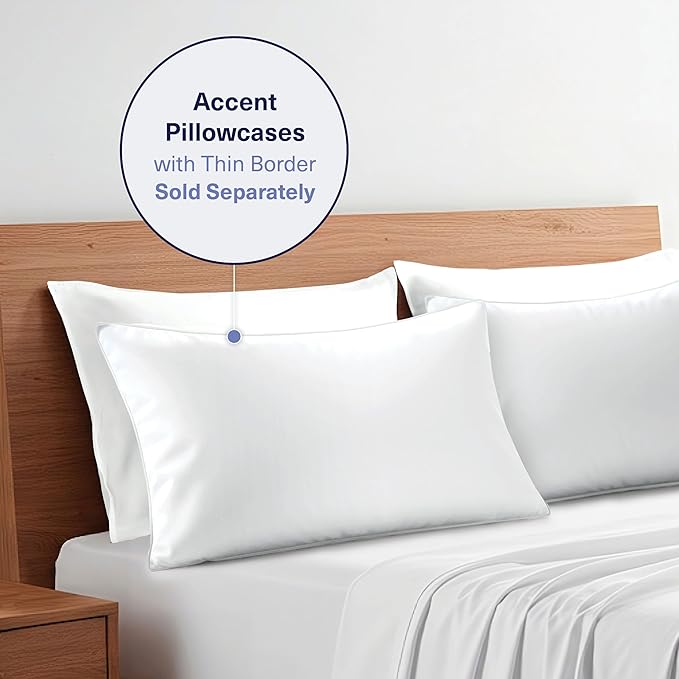 Kickoff Viscose Bamboo Sheets California King Size 4-pc 100% Organic Bamboo Viscose Bed Cooling Sheets Cal King Set Cool Bedding for hot Sleepers Sheet, Flat, Fitted, Pillowcases (Snow White, CK) KickoffHome