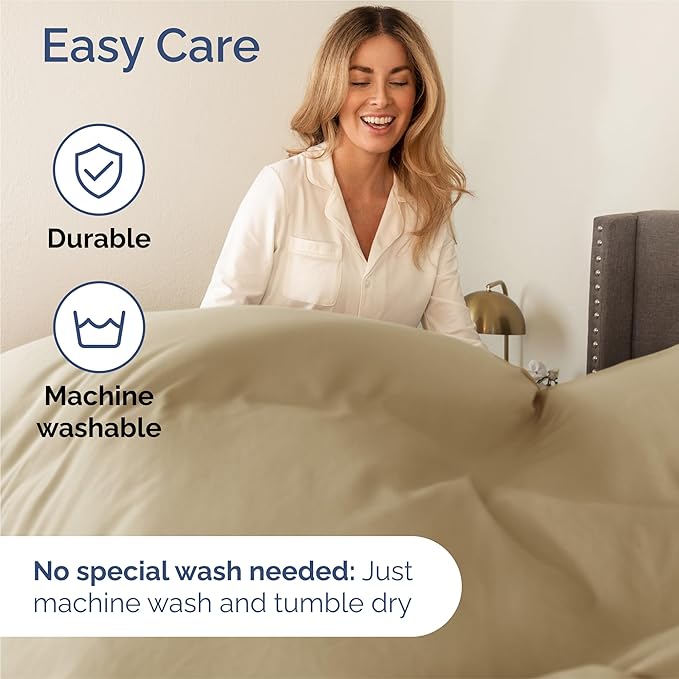 King 6 Piece Sheet Set - Cooling & Breathable Bed Sheets - Hotel Luxury Bed Sheets for Women, Men, Kids & Teens - Comfy Bedding with Deep Pockets & Easy Fit - Soft and Wrinkle Free - King Beige Sheets