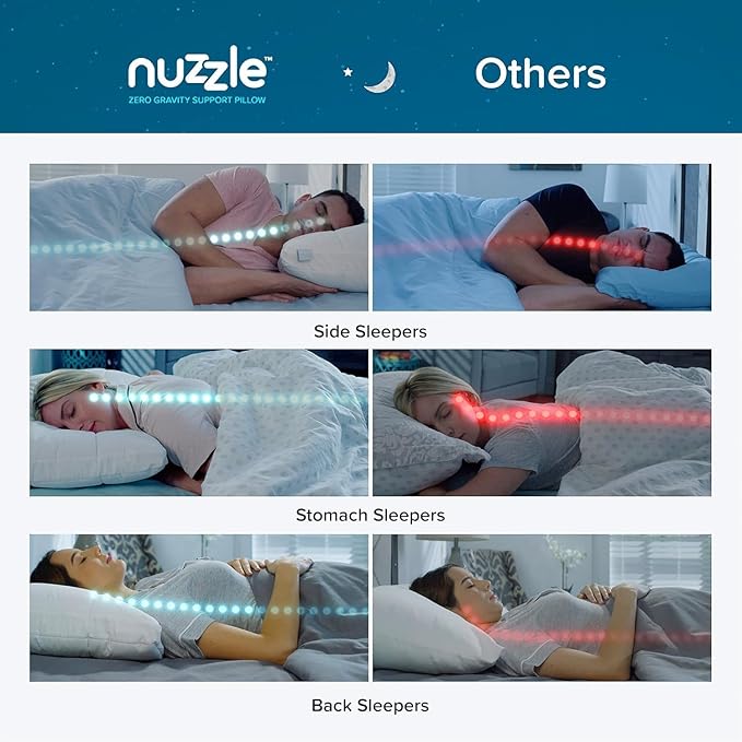 Nuzzle Cooling Adjustable Pillows for Side Sleepers, Luxury King Size Set of 4 Bed Pillows Hotel Collection - Best Adjust Height Soft Firm Pillows for Back, Stomach and Side Sleepers
