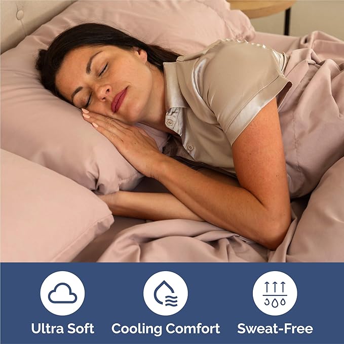 Twin 4 Piece Sheet Set - Cooling & Breathable Bed Sheets - Hotel Luxury Bed Sheets for Women, Men, Kids & Teens - Comfy Bedding with Deep Pockets & Easy Fit - Soft and Wrinkle Free - Twin Mauve Sheets