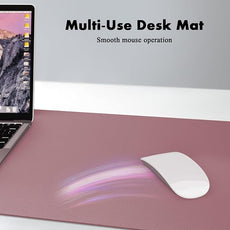 YSAGi Double-Sided Desk Pad, Leather Desk Mat, Eco Cork Desk Pad Protector, Large Mouse Pad for Desk, Waterproof Desk Blotter Pad, Desk Writing Pad for Office Work&Home(23.6