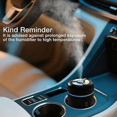 Portable Mini Humidifier, 300ml USB Cool Mist Small Humidifier with Colorful Lights. Perfect for Bedroom, Office, Plants, travel & Car (Black)