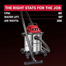 Vacmaster 5-Gallon* 4 Peak HP Stainless Steel Wet/Dry Vacuum – VOC508S 1101