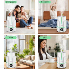 6L/1.6Gal Humidifiers for Bedroom, 60H Runtime 26 dB Quiet Supersized Cool Mist Air Humidifiers for Large Room, Baby Nursery, Plant, Indoor, Night Light, Easy to Clean, Precise Humidity Control