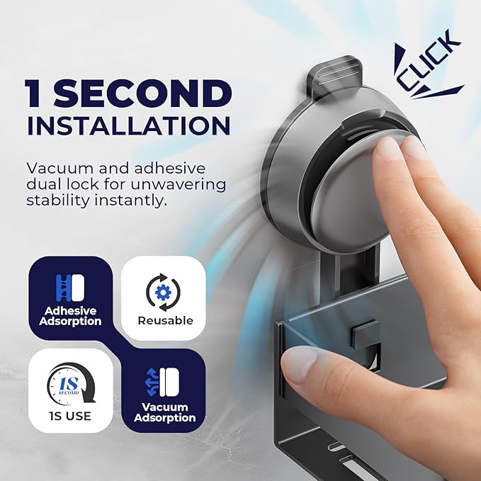 ONXE Shower Caddy Suction Cup,2 Pack Extra-Strong Suction Shower Shelves,No Drilling Rustproof Organizer for Bathroom,Kitchen,Home Decor,Reusable Bathroom Storage with Large Capacity(15.7 inch)