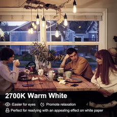 TJOY Edison Light Bulbs 60W Equivalent, Dimmable Vintage LED Light Bulbs, E26 Medium Base, Warm White 2700K, ST58, 8W, 800LM, 80+ CRI, Antique Decorative Filament LED Bulb, Clear Glass, 6 Pack