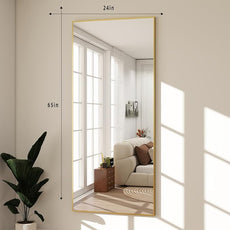 BEAUTYPEAK Full Length Mirror with Stand, 65