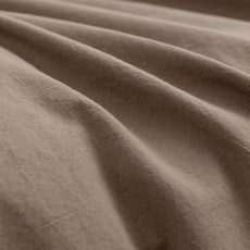 BESTOUCH Duvet Cover Set 100% Washed Cotton Linen Feel Super Soft Comfortable Chic Lightweight 3 PCs Home Bedding Set Solid Pine Bark Brown Super King