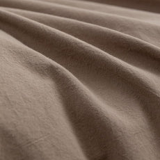 BESTOUCH Duvet Cover Set 100% Washed Cotton Linen Feel Super Soft Comfortable Chic Lightweight 3 PCs Home Bedding Set Solid Pine Bark Brown Full/Double