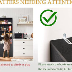 70in Tall Bookshelf 6 Tier Bookcase with Barn Doors and Adjustable Shelf, Black Farmhouse Book Shelves with Storage Cabinet,Wood Floor Standing Display Bookshelve for Bedroom,Living Room,Kitchen