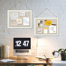 2-Pack Double-Sided Cork Board with Linen, 16