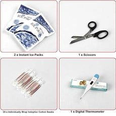 299PCS First Aid Kit Portable Red Camping Essentials Multiple Purpose Survival Kits Plus Case Emergency Set Outdoor Backpacking Gear Suitable for Hiking School Car Home YIDERBO