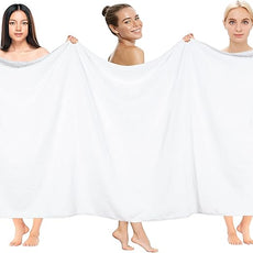 Cotton Paradise 100% Cotton 40x80 Oversized Bath Sheet, Extra Large Turkish Bath Towels for Bathroom, White Bathsheet
