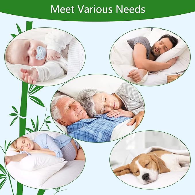 GOONIK 2 Pack Twin Size Mattress Protector, Breathable Bamboo Viscose Waterproof Twin Mattress Pad Cover with 6-16 inches Deep Pocket