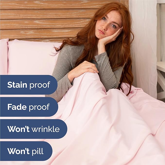 Split King 7 Piece Sheet Set - Cooling & Breathable Bed Sheets - Hotel Luxury Bed Sheets for Women, Men, Kids & Teens - Deep Pockets - Easy Fit - Soft & Wrinkle Free - Split King Lavender Pink Sheets