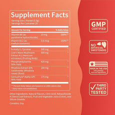 Nello Superfocus Focus Drink Mix – Fruit Punch Flavor – Alpha GPC, Lion’s Mane, Rhodiola & N-Acetyl L-Tyrosine – Sugar-Free, On-The-Go Packets – 20 Servings