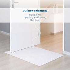 Cotton Paradise 100% Cotton Non Slip Bath Mats for Bathroom, 17x24 inch Soft Absorbent Quick Dry Machine Washable Floor Bath Mat, White