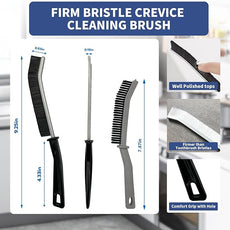 Crevice Cleaning Brush, Hard-Bristled Gap Scrub Brush, Toilet Gap Cleaning Brush Tool, for Scrub Small Spaces, Kitchen, Bathroom, Corner, Grout, Sink, Window Tracks, Hinges, 3pcs