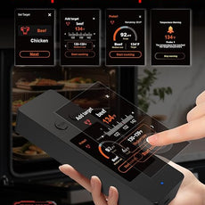 Bluetooth Wireless Meat Thermometer with App, Touch Screen, Audible Alarm, 2 Probes, 800ft Range & Rechargeable Base, Kitchen Food Thermometer for Cooking, BBQ, Smoker | Stocking Stuffers for Men