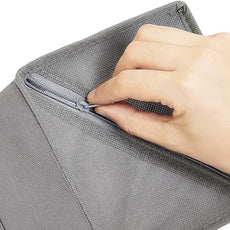 Amazon Basics Cloth Drawer Storage Organizer Boxes for Socks, Underwear and Baby Items, Set of 6, Gray