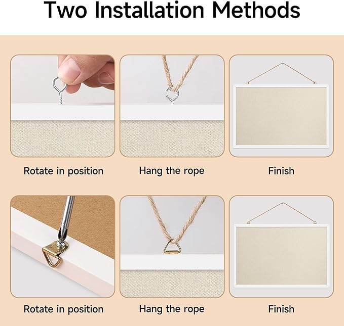 12x16 Inch (2-Pack) Cork Board for Wall Hanging with Linen, Bulletin Board with Push Pins, Mounted Memo Message Board for Home Office Decor, Dorm Room Essentials, Classroom Organization
