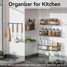 YASONIC Shower Caddy, 100% Rustproof Shower Organizer with Soap Holder, 6 Pack Large Capacity Shower Shelves for Inside Shower, No Drilling Bathroom Organizers and Storage for Kitchen & Home Decor