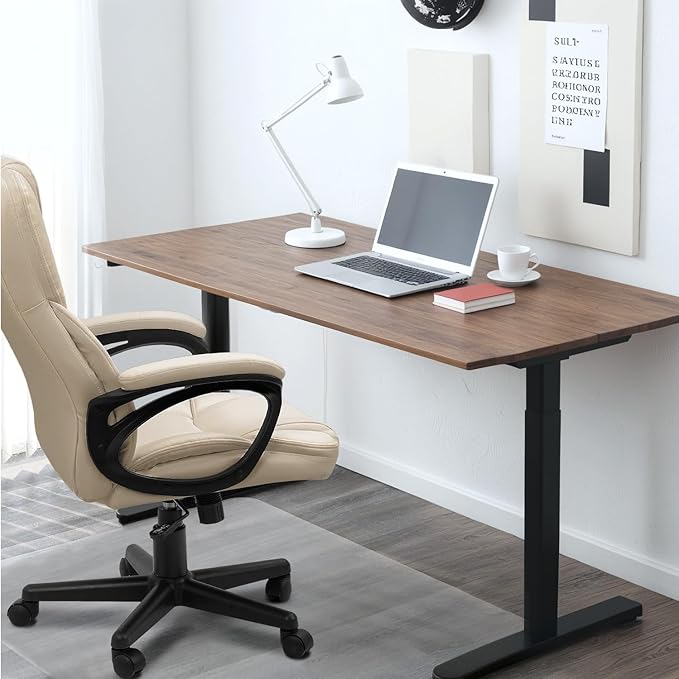 Furmax Office Executive Chair High Back Adjustable Managerial Home Desk Chair, Swivel Computer PU Leather Chair with Lumbar Support (Beige)